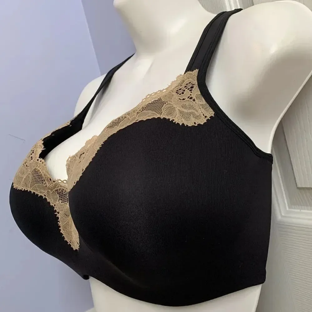 Lane Bryant Cacique Smooth Balconette Lightly Lined Bra Black 40DD
